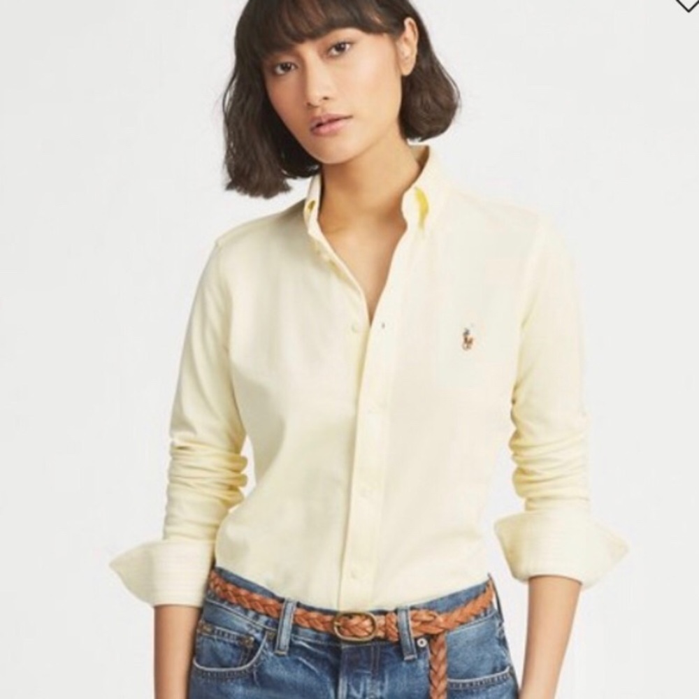 Yellow Ralph Lauren oxford shirt